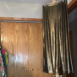 Carole Little Metallic Gold Pants